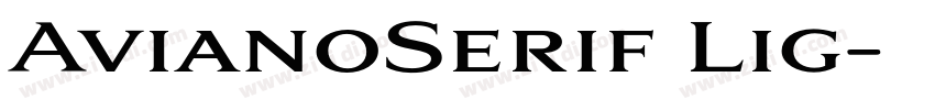 AvianoSerif Lig字体转换